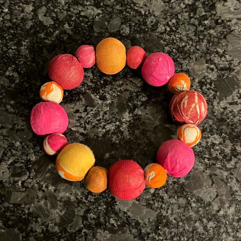 Recycled Kantha Cloth Expandable Bracelet